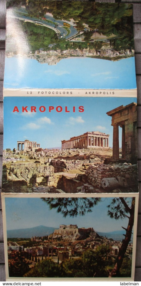 GREECE ATHENS ACROPOLIS LOT BOOKLET FOLDER POSTCARD ANSICHTSKARTE CARTOLINA CARTE POSTALE POSTKARTE KARTE CARD - Grèce