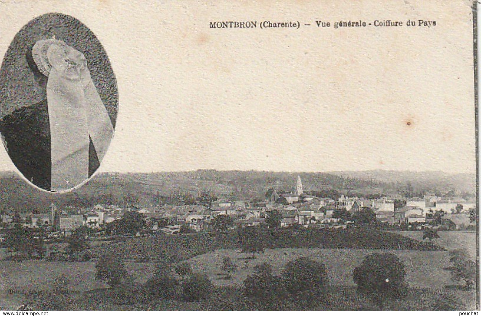 XXX -(16) MONTBRON - VUE GENERALE - COIFFURE DU PAYS - 2 SCANS - Other & Unclassified