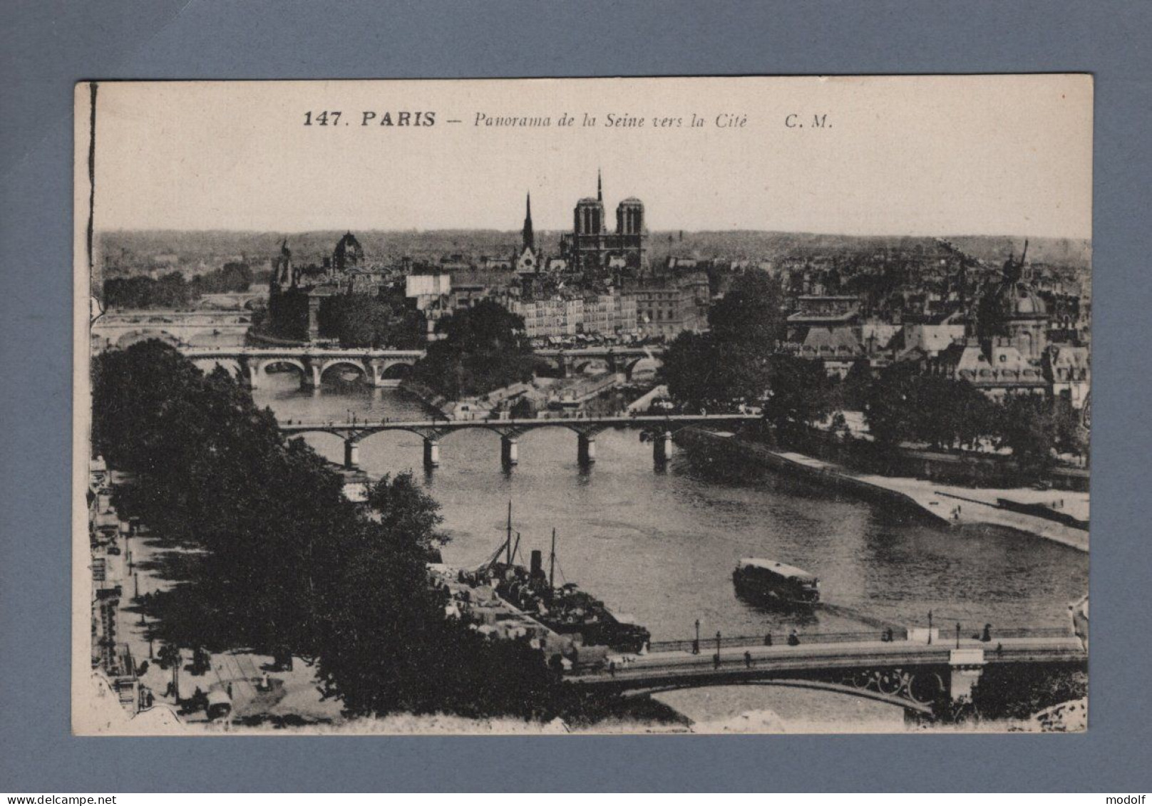 CPA - 75 - Paris - Panorama De La Seine Vers La Cité - Non Circulée - Multi-vues, Vues Panoramiques