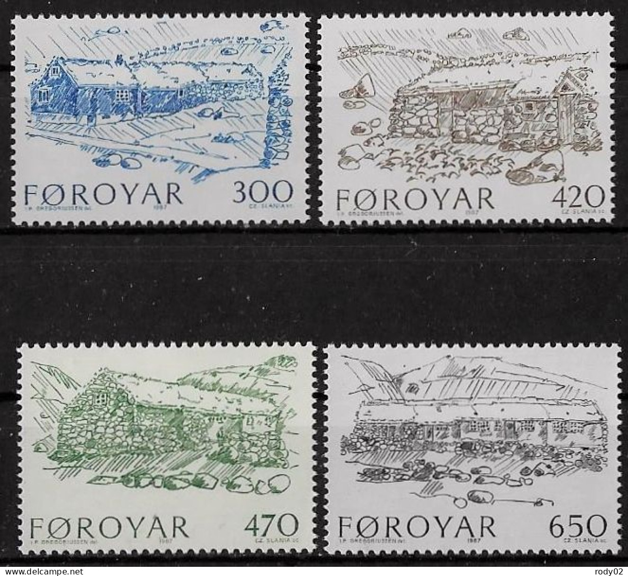 FEROE - FERMES DU 19EME SIECLE - N° 139 A 142 - NEUF** MNH - Färöer Inseln