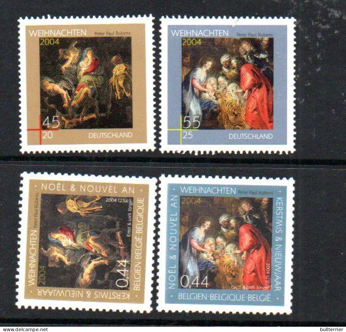 JOINT ISSUES   - 2005 -CHRISTMAS SET FOR  BOTH BELGIUM & GERMANY  MINT NEVER HINGED , SG CAT £11.80 - Emissioni Congiunte