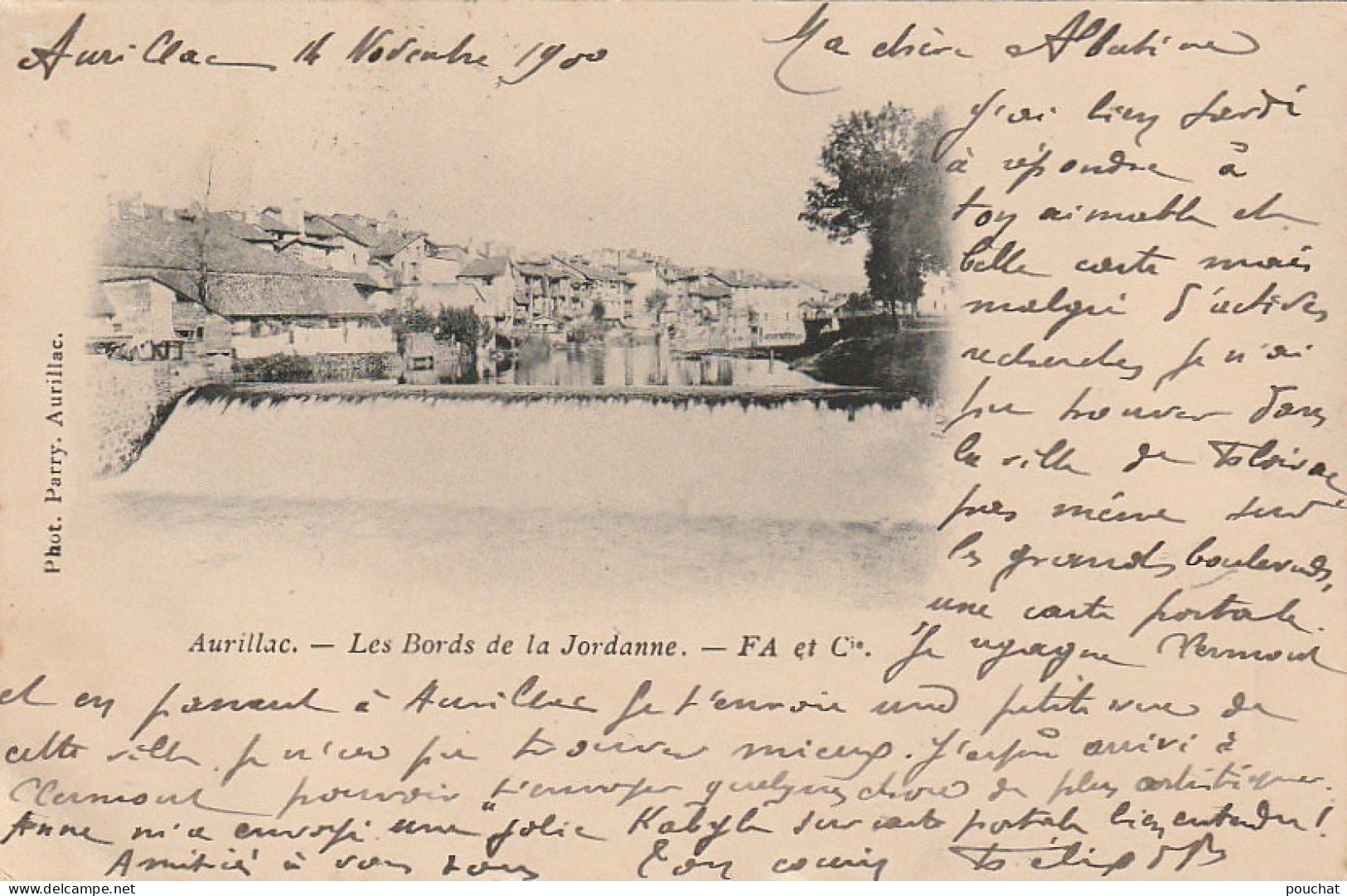 XXX -(15) AURILLAC - LES BORDS DE LA JORDANNE - PHOT. PARRY , AURILLAC - 2 SCANS - Aurillac