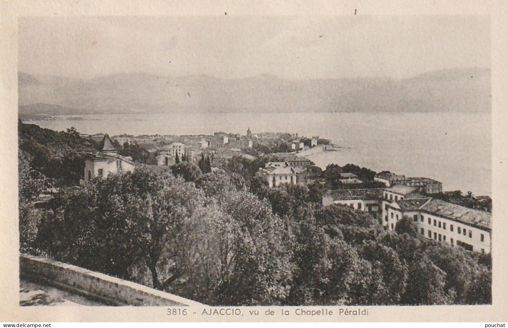 XXX -(20) AJACCIO , VU DE LA CHAPELLE PERALDI - VUE GENERALE - 2 SCANS - Ajaccio