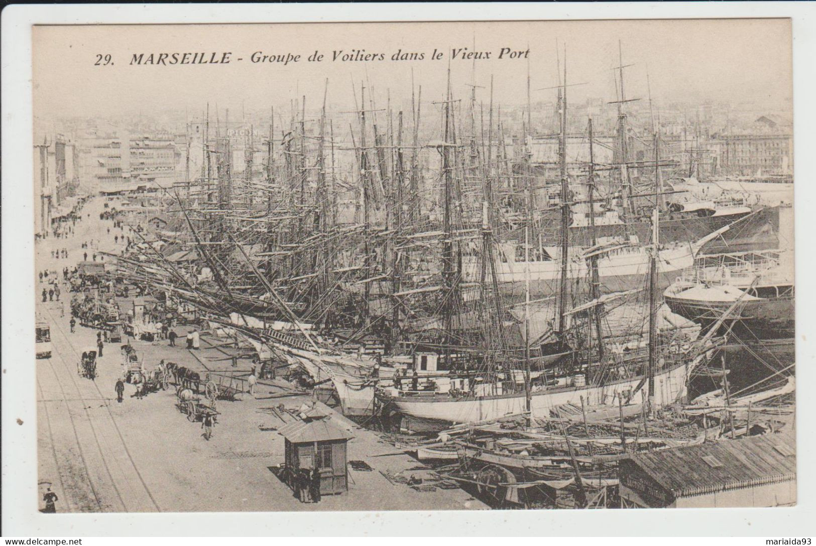 MARSEILLE - BOUCHES DU RHONE - GROUPE DE VOILIERS DANS LE VIEUX PORT - Puerto Viejo (Vieux-Port), Saint Victor, Le Panier