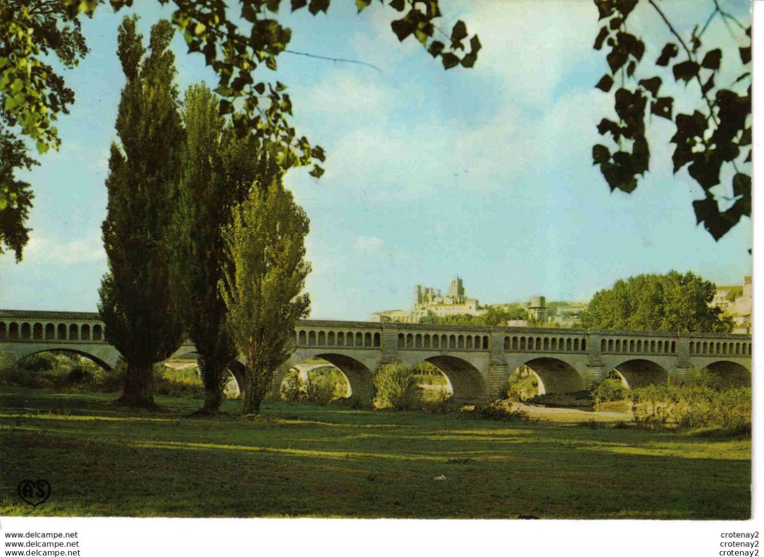 34 BEZIERS N°1027 Le Pont Canal Sur L'Orb Et La Cathédrale St Nazaire VOIR DOS - Beziers