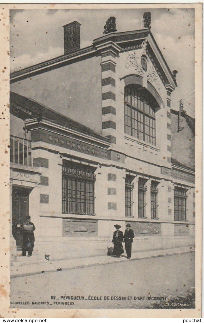 XXX -(24) PERIGUEUX - ECOLE DE DESSIN ET D' ART DECORATIF  - 2 SCANS - Périgueux