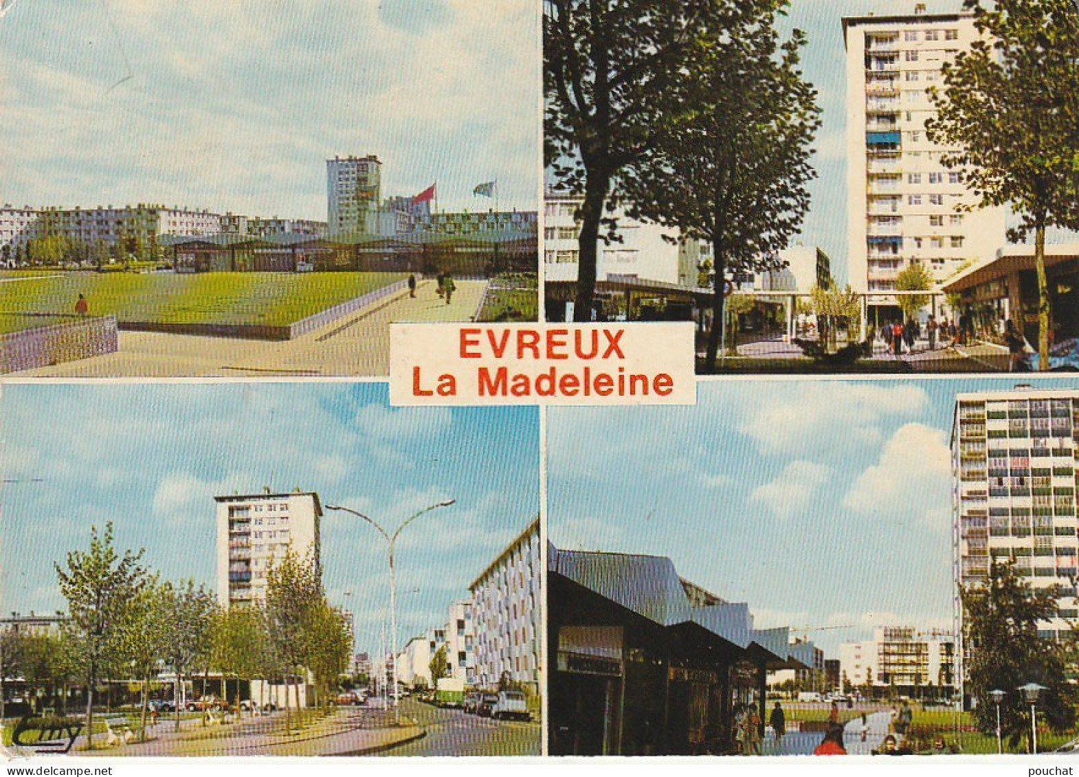 XXX -(27) EVREUX - QUARTIER LA MADELEINE - CARTE MULTIVUES COULEURS - CITES - 2 SCANS  - Evreux