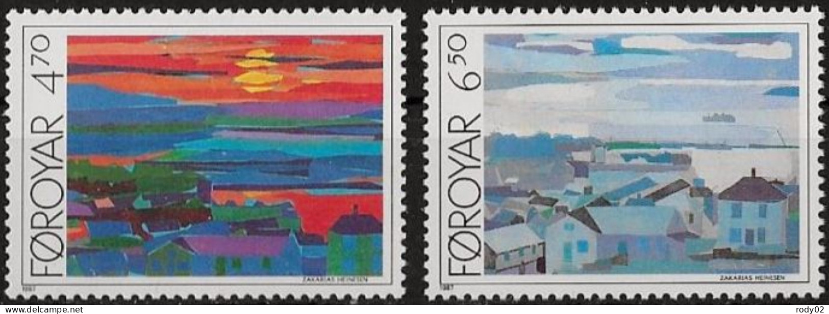FEROE - ART - OEUVRES DE ZAKARIAS HEINESEN - N° 154 ET 155 - NEUF** MNH - Faroe Islands