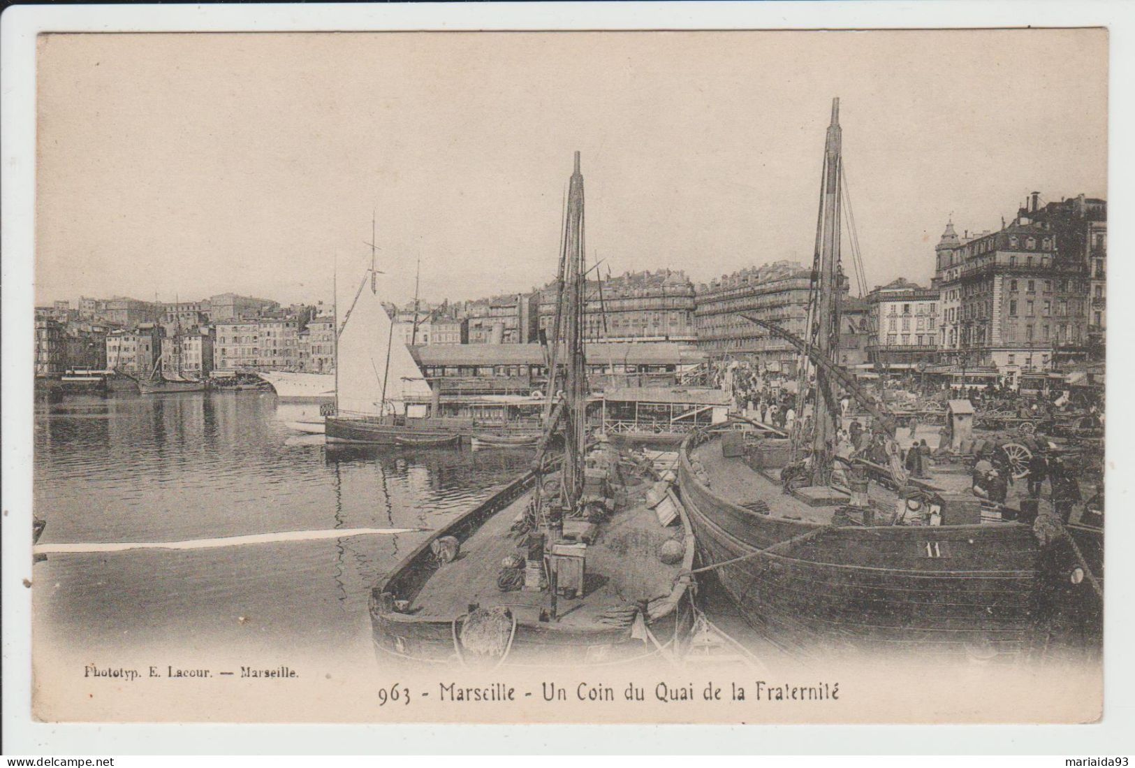 MARSEILLE - BOUCHES DU RHONE - UN COIN DU QUAI DE LA FRATERNITE - Puerto Viejo (Vieux-Port), Saint Victor, Le Panier