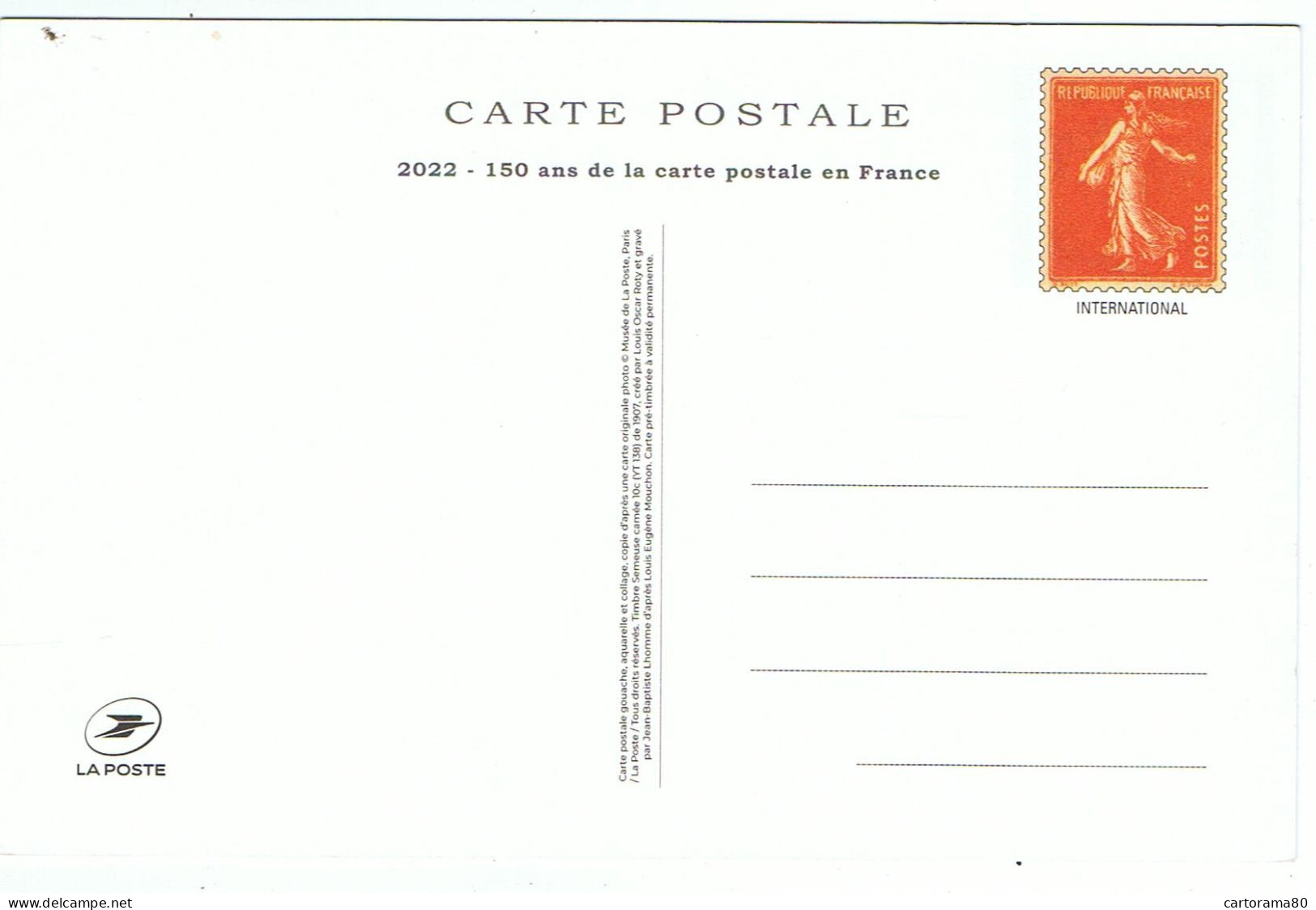 " Carte Collage " / REPRODUCTION ! / Entier Postal / 150 Ans De La Carte Postale - PAP : Altri (1995-...)