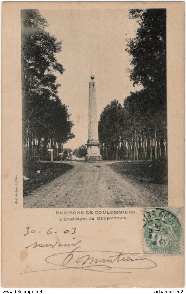 77. Environs De COULOMMIERS. L'Obélisque De Mauperthuis - Coulommiers