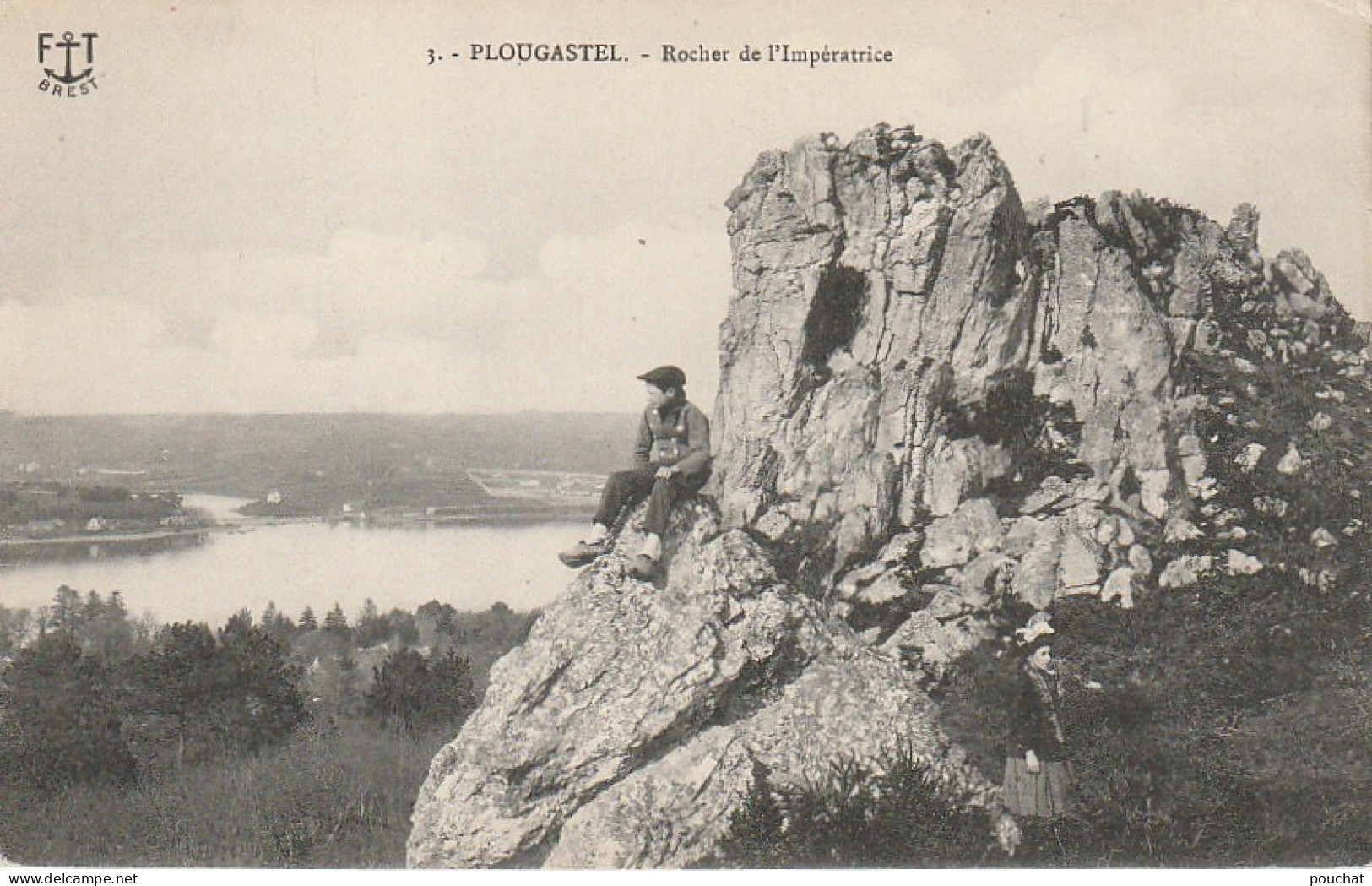 XXX -(29) PLOUGASTEL - ROCHER DE L' IMPERATRICE - 2 SCANS - Plougastel-Daoulas