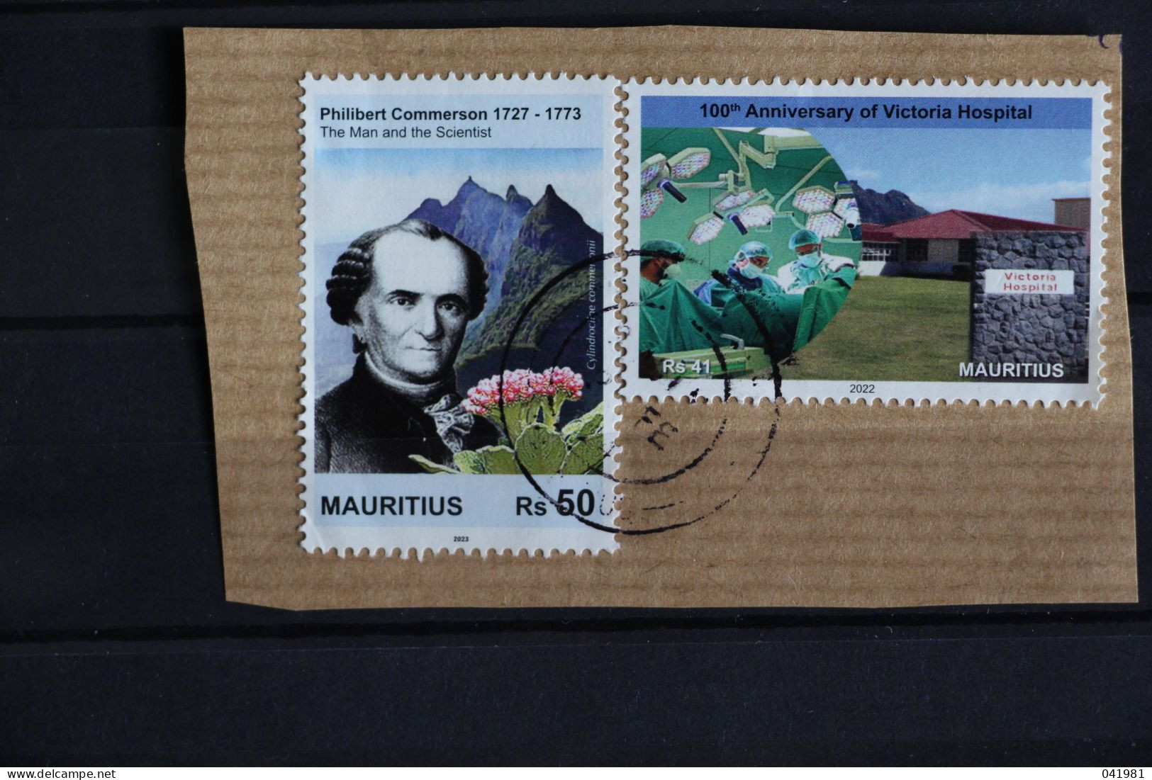 Ile Maurice - MAURITIUS 2022-23 /  2 Timbres Sur Fragment / Oblitérés - Mauritius (1968-...)