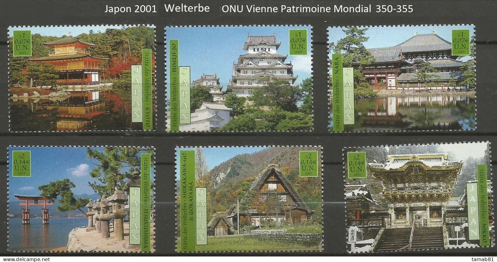 ONU Nations Unies Complet Vienne **  2000 2001 2002 2003 2004 2005 2006 2007 Patrimoine Mondial Issus Carnets - Unused Stamps