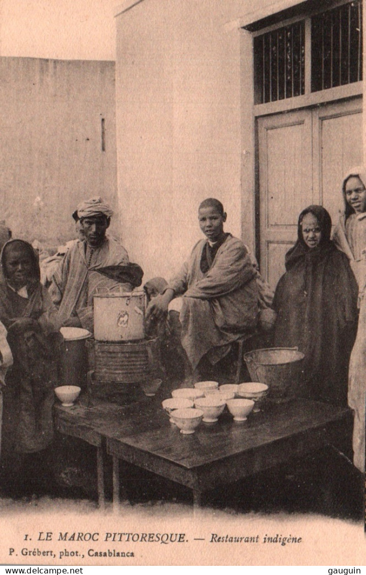 CPA - MAROC Pittoresque - Restaurant Indigène - Edition P.Grébert - Otros & Sin Clasificación