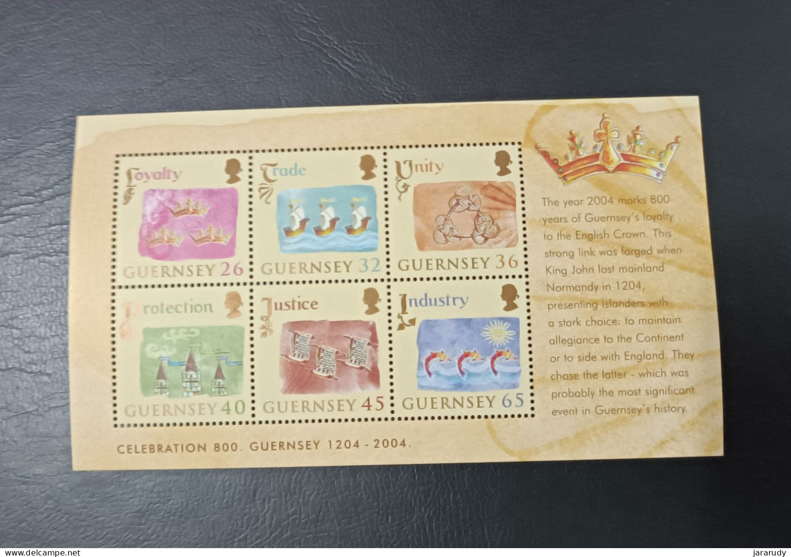 GUERNSEY HISTORIA 2004 Yv BF 54 MNH - Guernsey