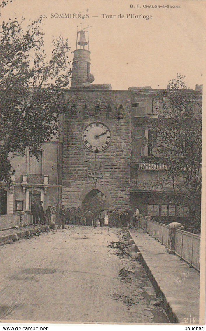 XXX -(30) SOMMIERES - TOUR DE L' HORLOGE - ANIMATION - 2 SCANS - Sommières