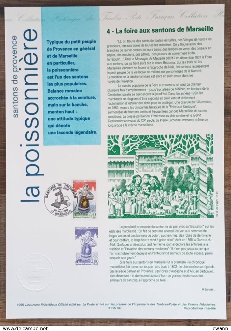 COLLECTION HISTORIQUE DU TIMBRE - YT N°2979 - SANTONS DE PROVENCE / La Poissonnière - 1995 - 1990-1999