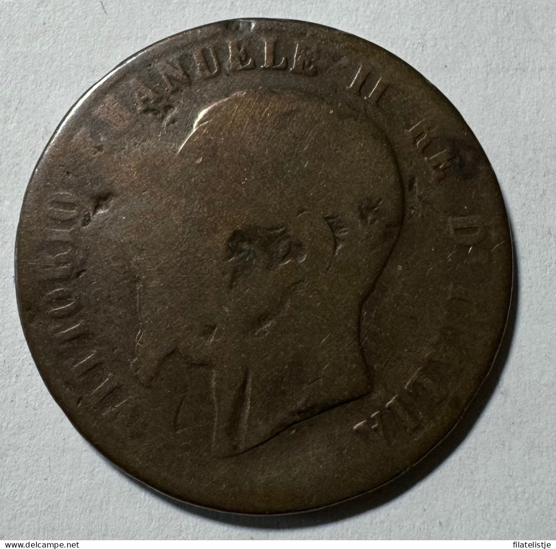 Italië 10 Centimos Uit1863 - 1861-1878 : Victor Emmanuel II