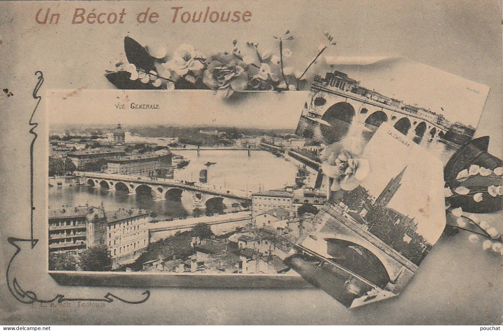 XXX -(31) " UN BECOT DE TOULOUSE " - CARTE FANTAISIE MULTIVUES - 2 SCANS - Toulouse