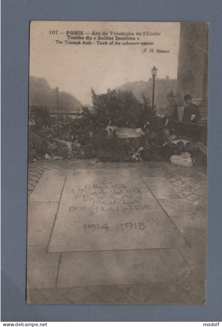 CPA - 75 - Paris - Arc De Triomphe De L'Etoile - Tombe Du "Soldat Inconnu" - Non Circulée - Triumphbogen