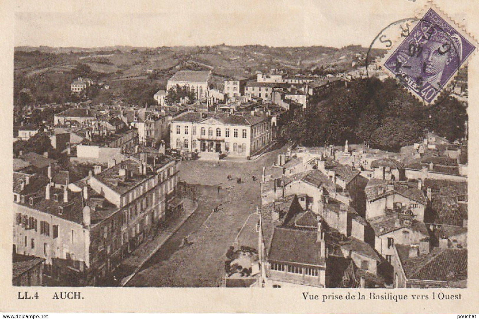 XXX -(32) AUCH - VUE PRISE DE LA BASILIQUE VERS L' OUEST - 2 SCANS - Auch