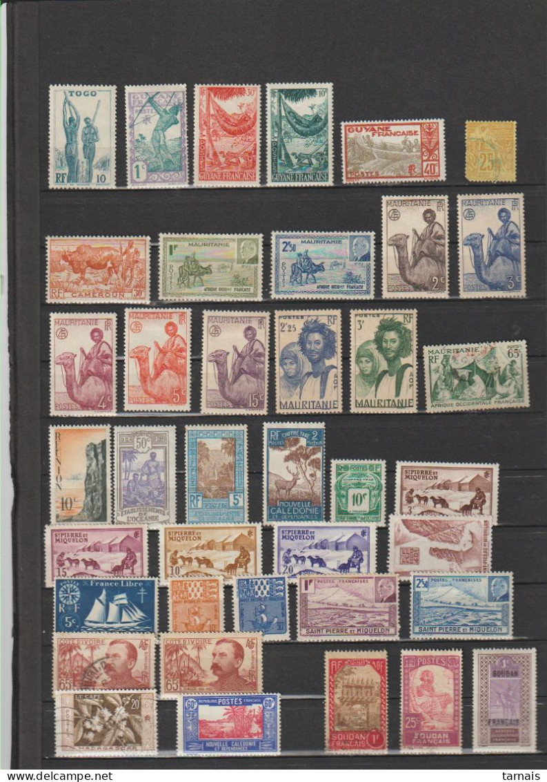 Ex Colonies Lot De 53 Timbres **,*,oblitérés Et 8 Divers Oblitérés (lot 198) - Collections