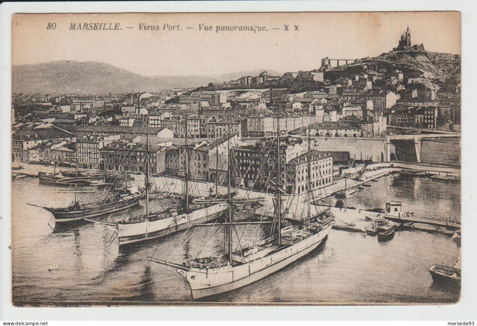 MARSEILLE - BOUCHES DU RHONE - VIEUX PORT - VUE PANORAMIQUE - Puerto Viejo (Vieux-Port), Saint Victor, Le Panier