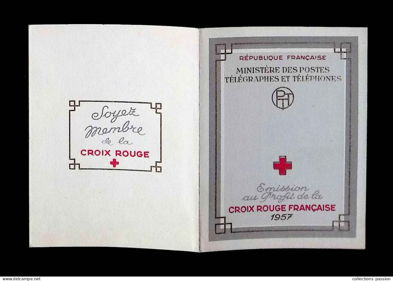 CL, Carnet, Croix Rouge, 1957, 82 Blocs De 4 Timbres, 8 Timbres, Jacques Callot, 2 Scans - Rotes Kreuz