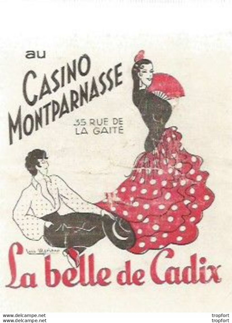 BB / Vintage / Old French Program Theater 1946 // Programme Théâtre La Belle De CADIX // Lopez DONATI Sol Rocca FABRZY - Programma's