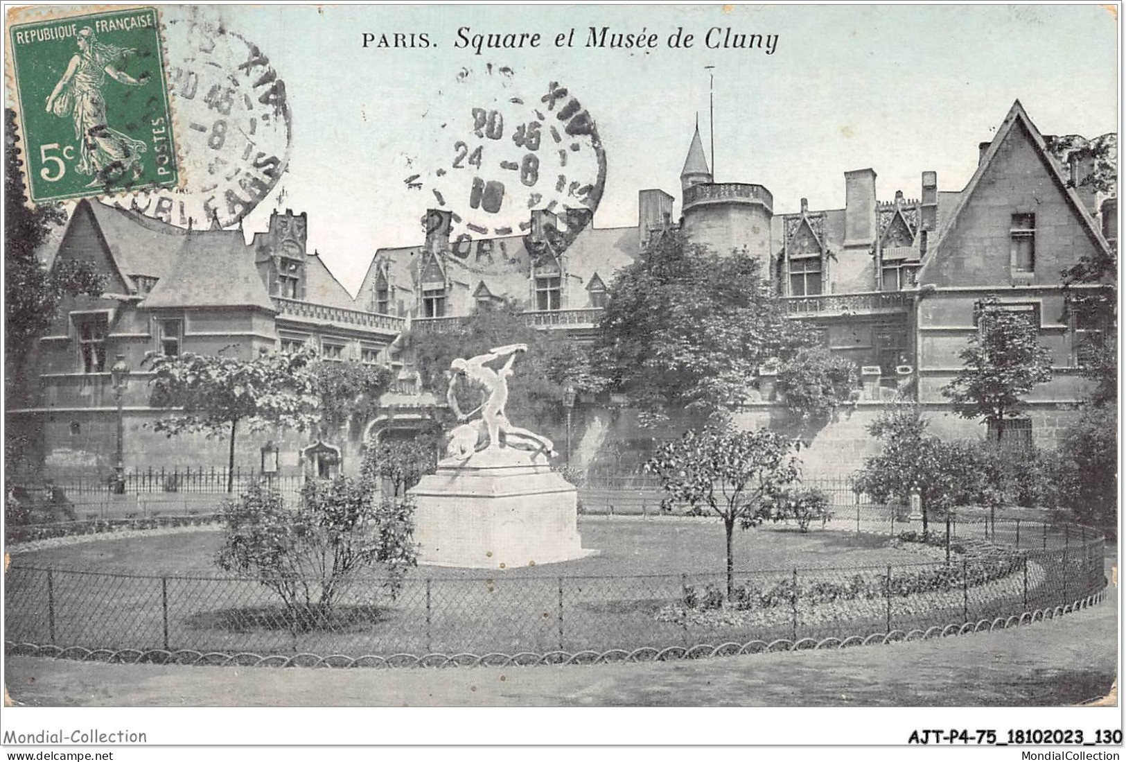 AJTP4-75-0478 - PARIS - Square Et Musée De Cluny  - Panorama's