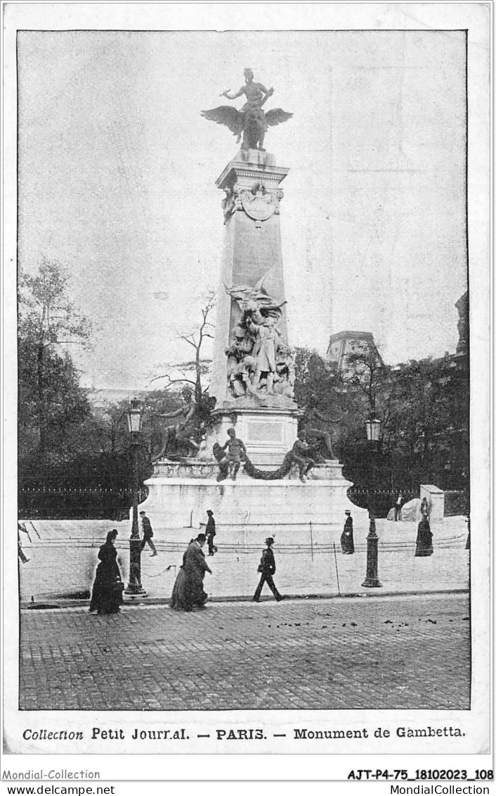 AJTP4-75-0467 - PARIS - Monument De Gambetta  - Parques, Jardines