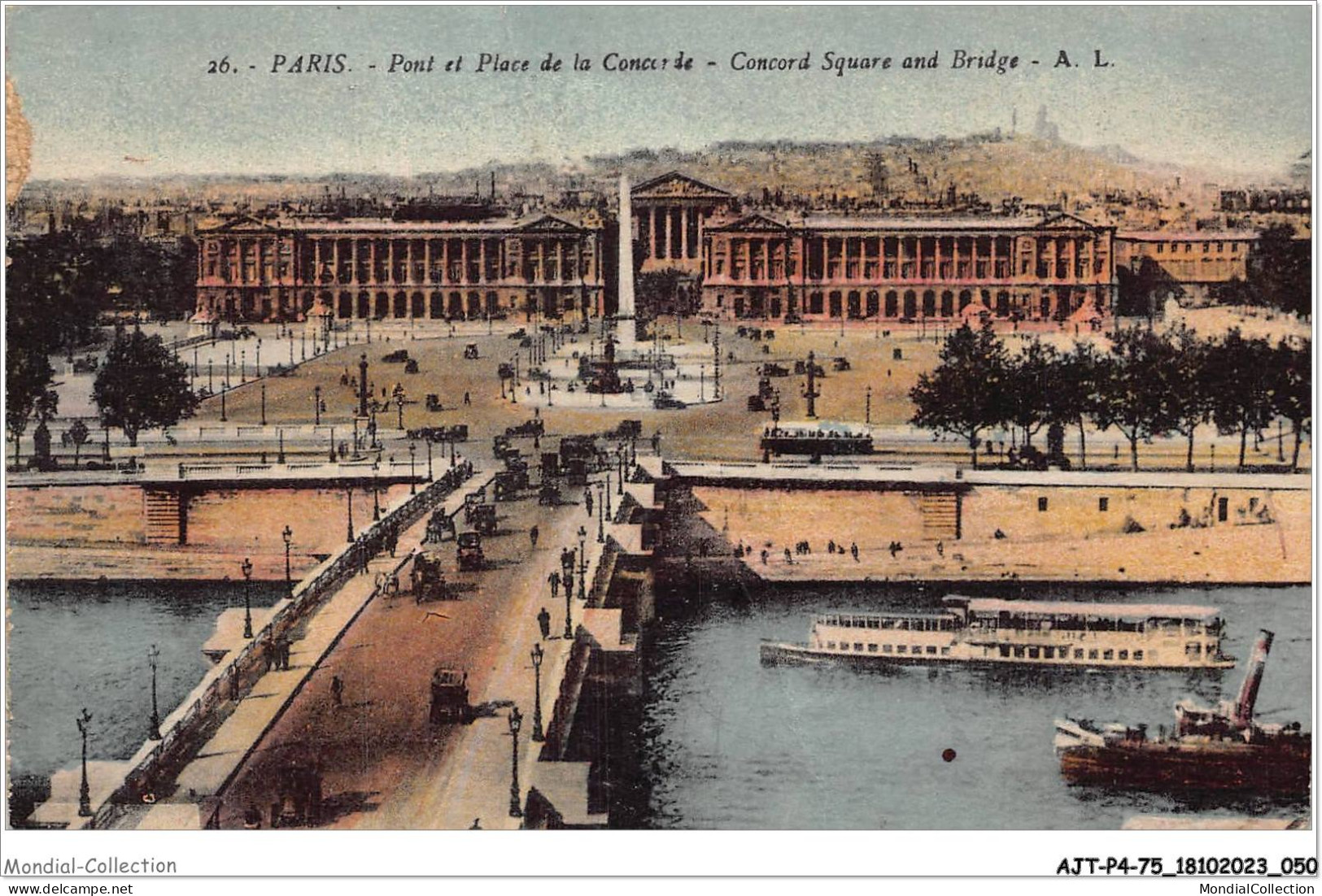 AJTP4-75-0439 - PARIS - Pont Et Place De La Concorde  - Multi-vues, Vues Panoramiques