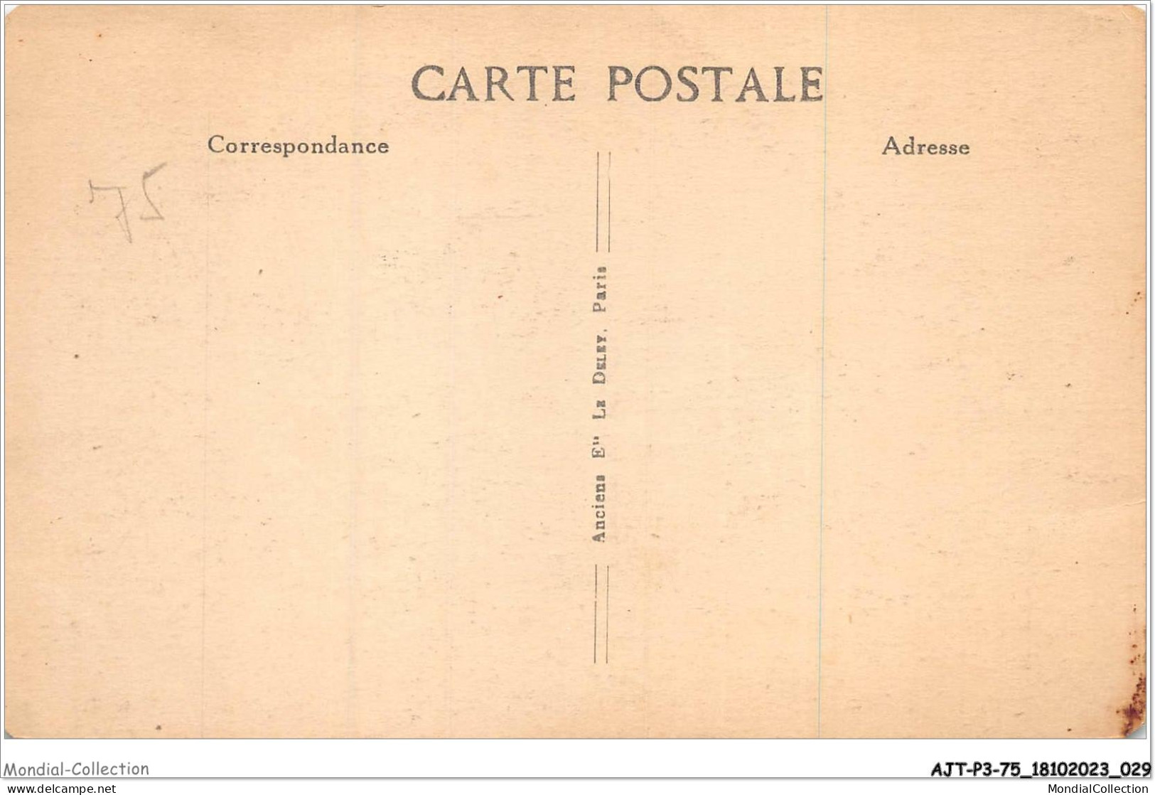 AJTP3-75-0307 - INNONDATION - Port Du Louvre  - Paris Flood, 1910