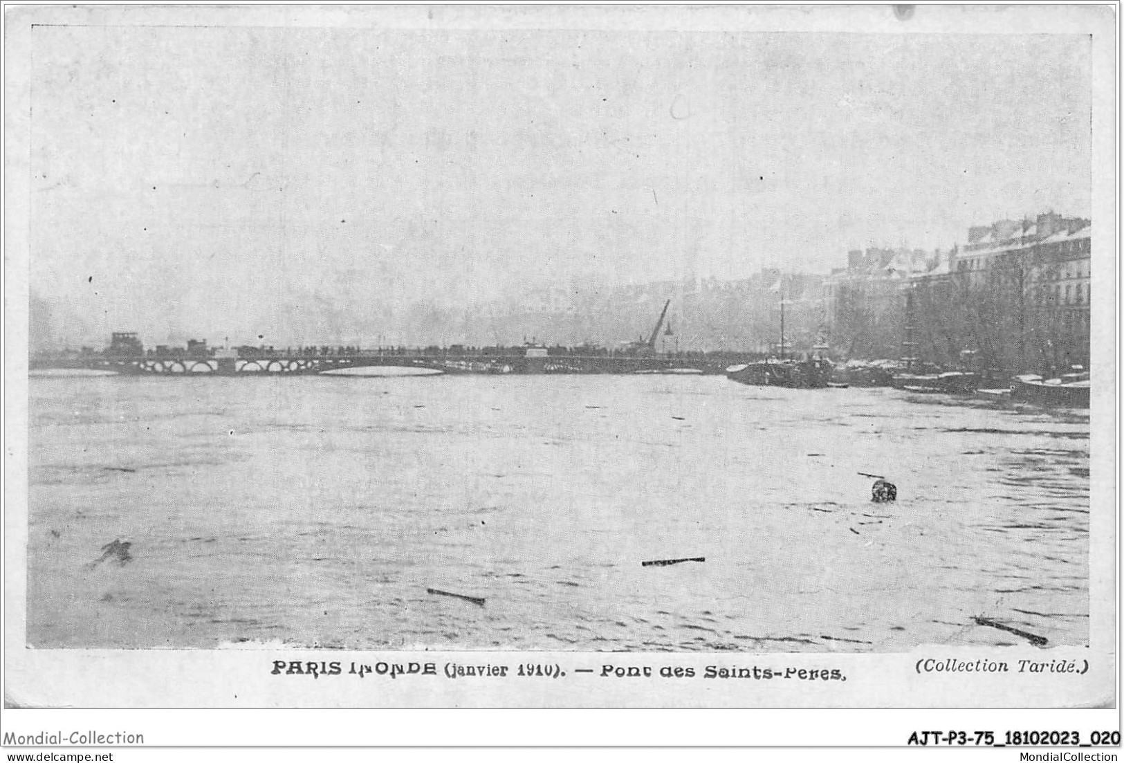 AJTP3-75-0303 - INNONDATION - Ponts Des Saints-Peres - La Crecida Del Sena De 1910
