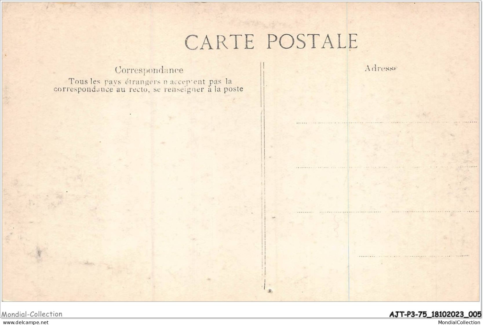 AJTP3-75-0295 -INNONDATION - L'estacade - La Crecida Del Sena De 1910