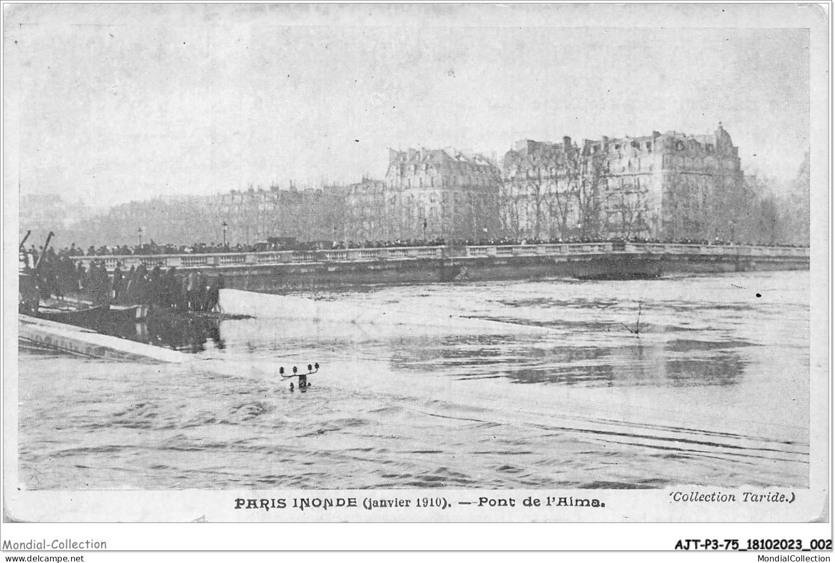 AJTP3-75-0294 - INNONDATION - Pont De L'Alma - Paris Flood, 1910