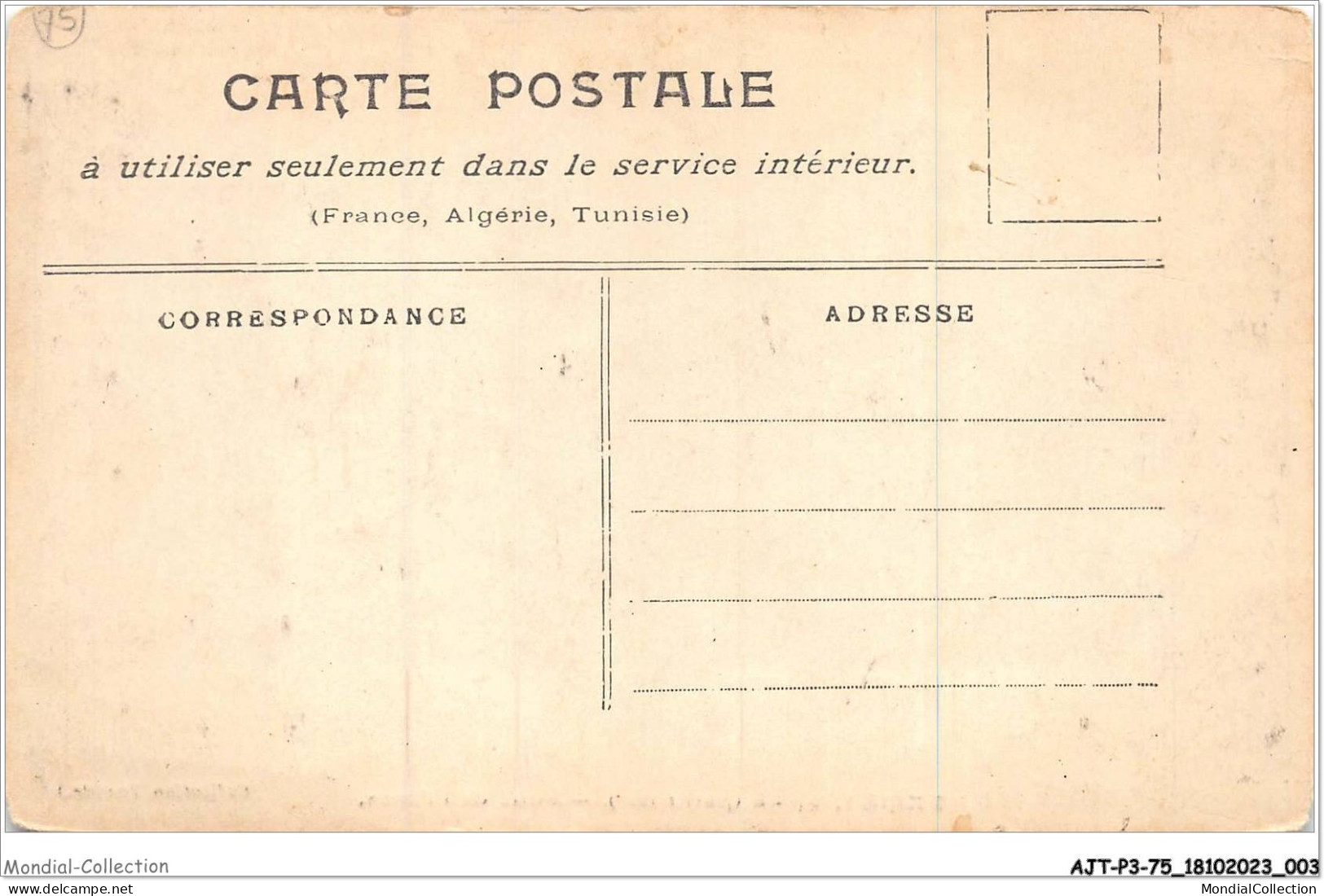 AJTP3-75-0294 - INNONDATION - Pont De L'Alma - Paris Flood, 1910