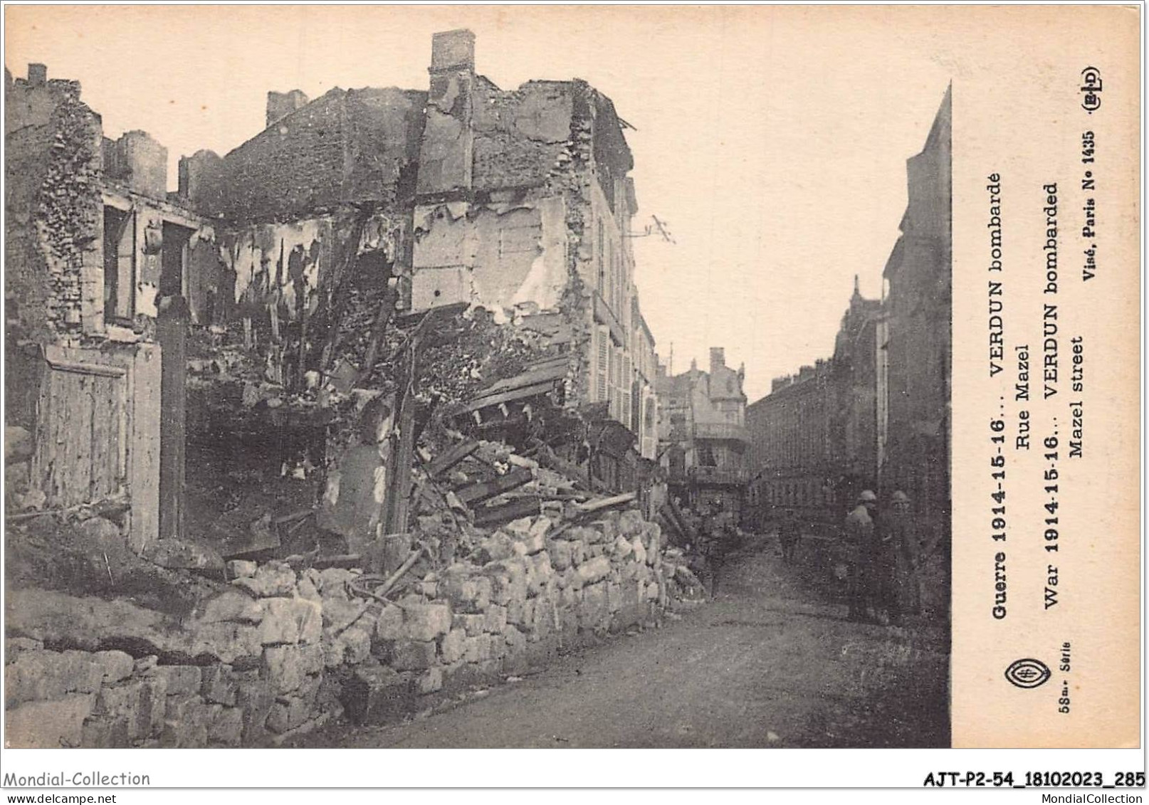 AJTP2-54-0281 - VERDUN - Verdun Bombardé - Rue Mazel - Verdun