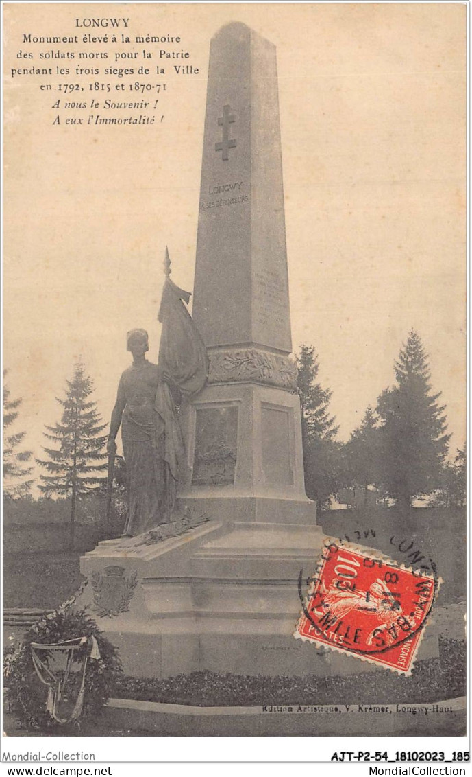 AJTP2-54-0231 - LONGWY - Monument élévé à La Mémoire Des Soldats Morts Pour La Patrie  - Longwy