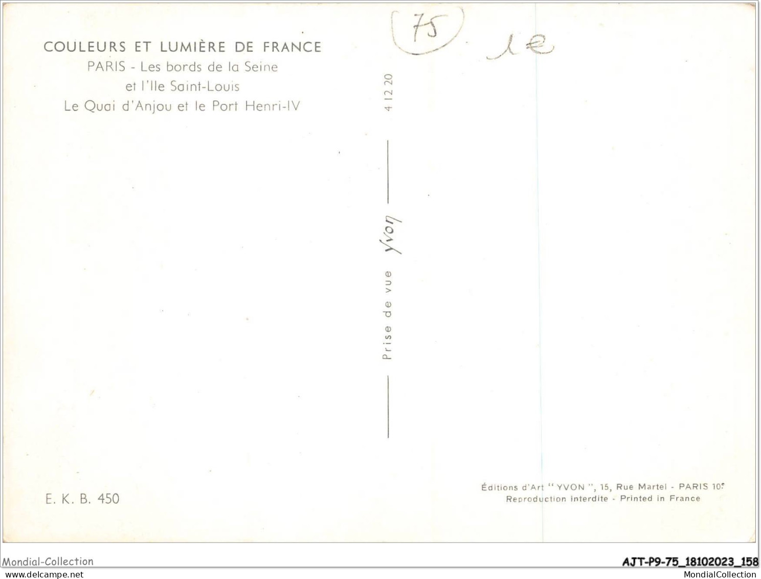 AJTP9-75-0999 - PARIS - Les Bords De La Seine Et L'ile Saint-louis  - Multi-vues, Vues Panoramiques