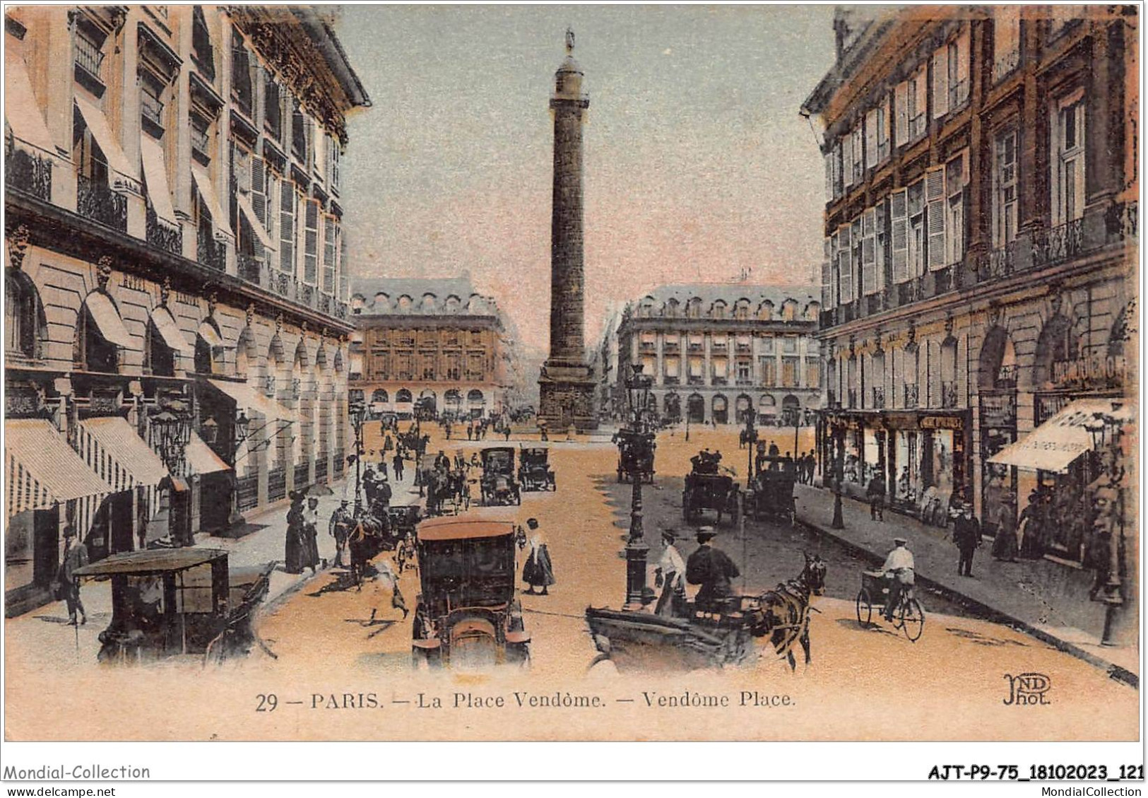 AJTP9-75-0981 - PARIS - Place Vendome  - Squares