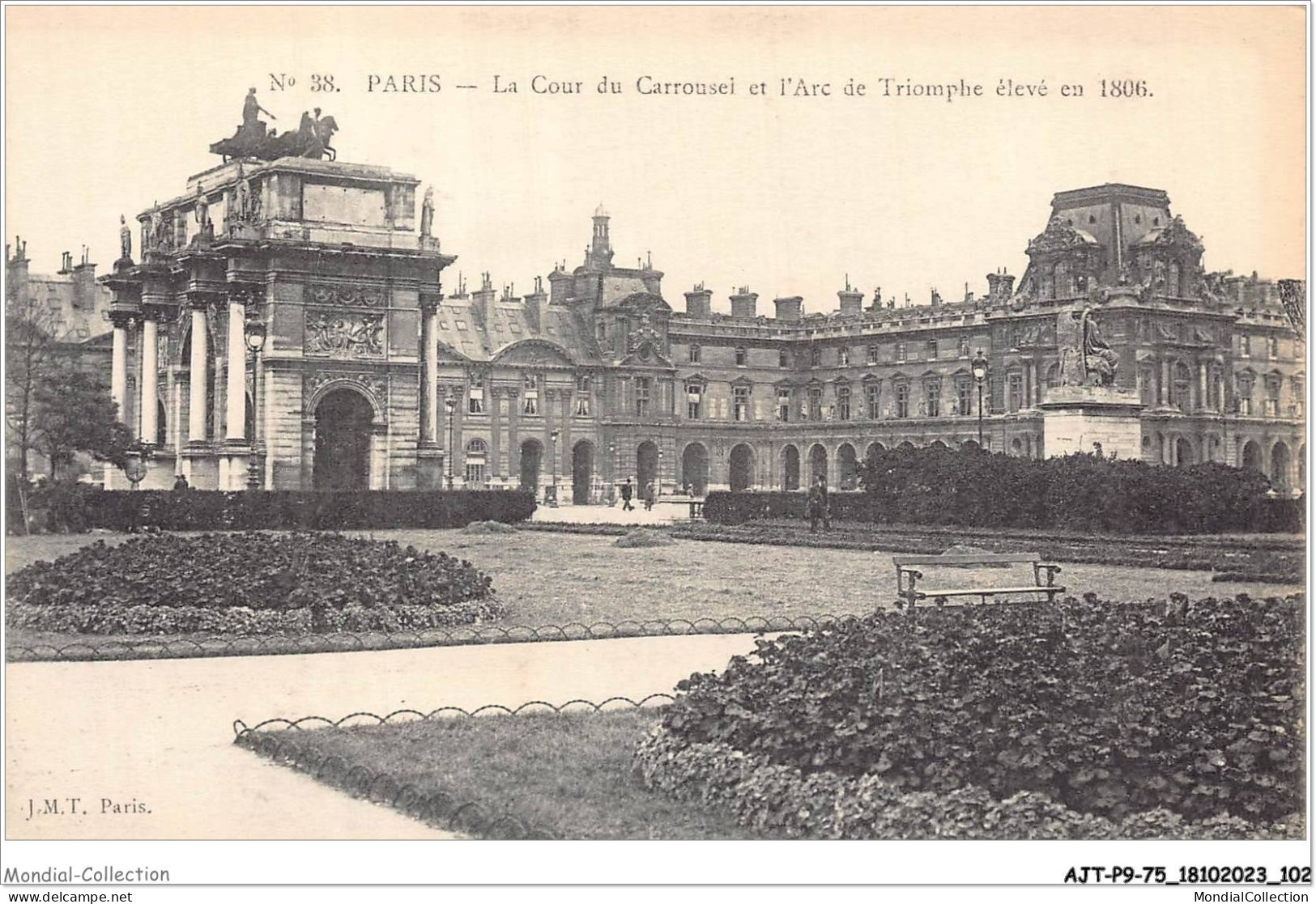 AJTP9-75-0972 - PARIS - La Cour Du Carrousel Et L'arc De Triomphe élevé En 1806 - Panorama's