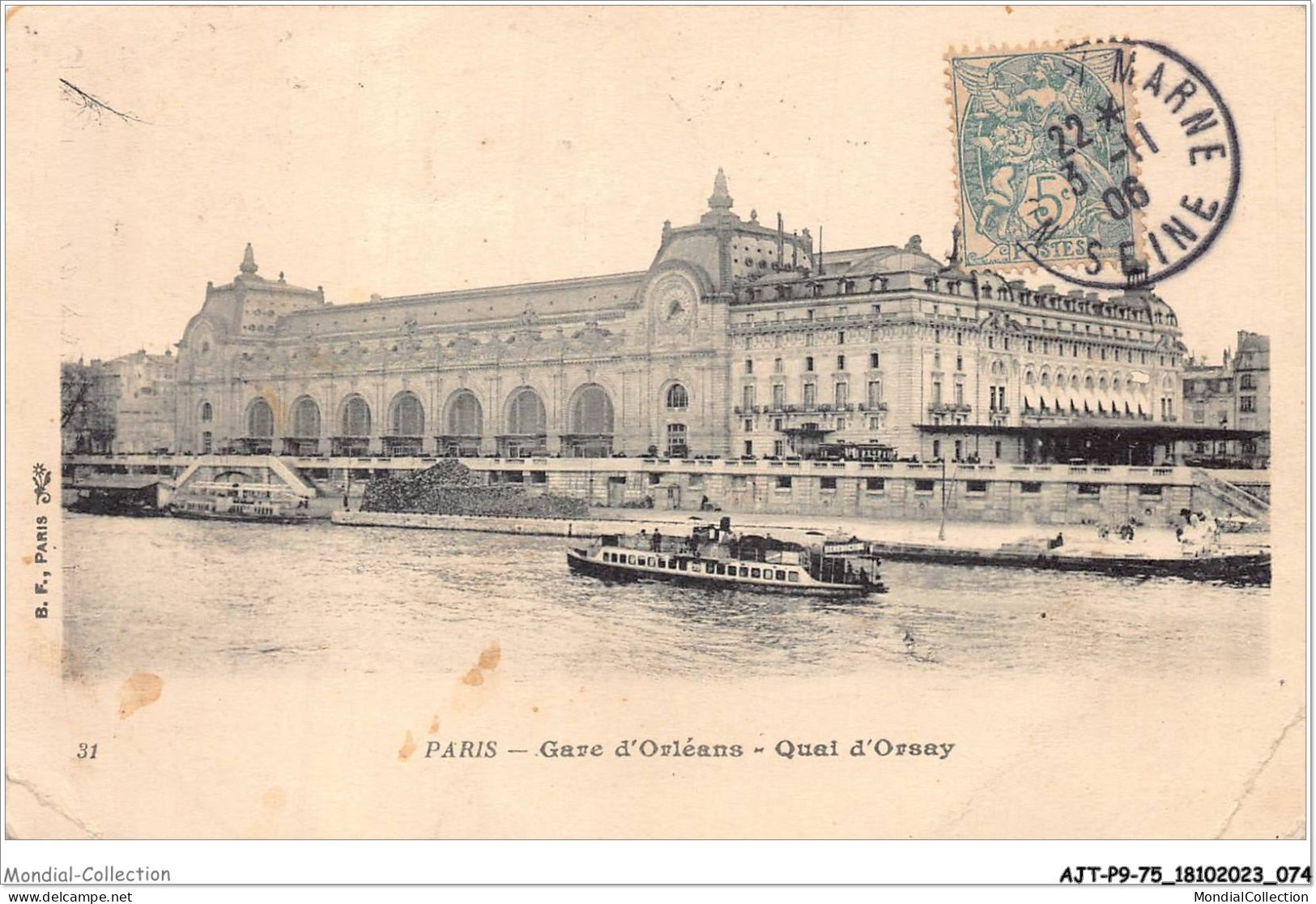 AJTP9-75-0958 - PARIS - La Gare D'orléans, Quai D'orsay - Pariser Métro, Bahnhöfe