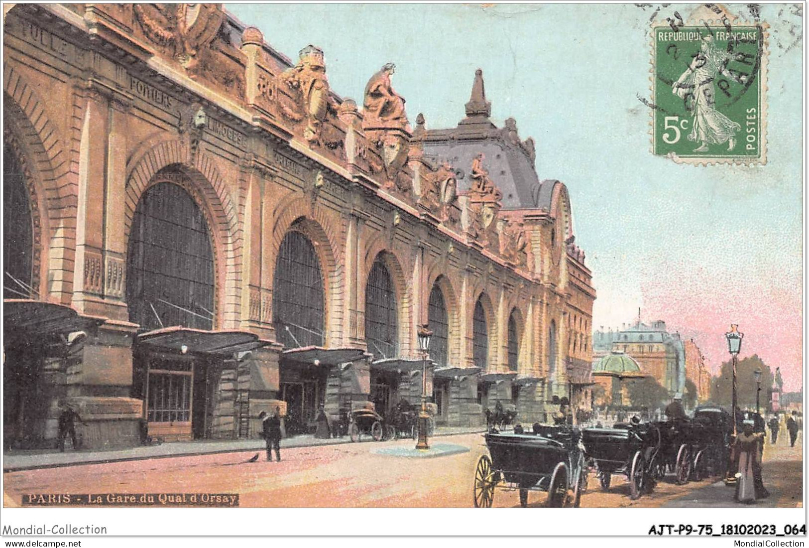 AJTP9-75-0953 - PARIS - La Gare Du Quai D'orsay - Métro Parisien, Gares