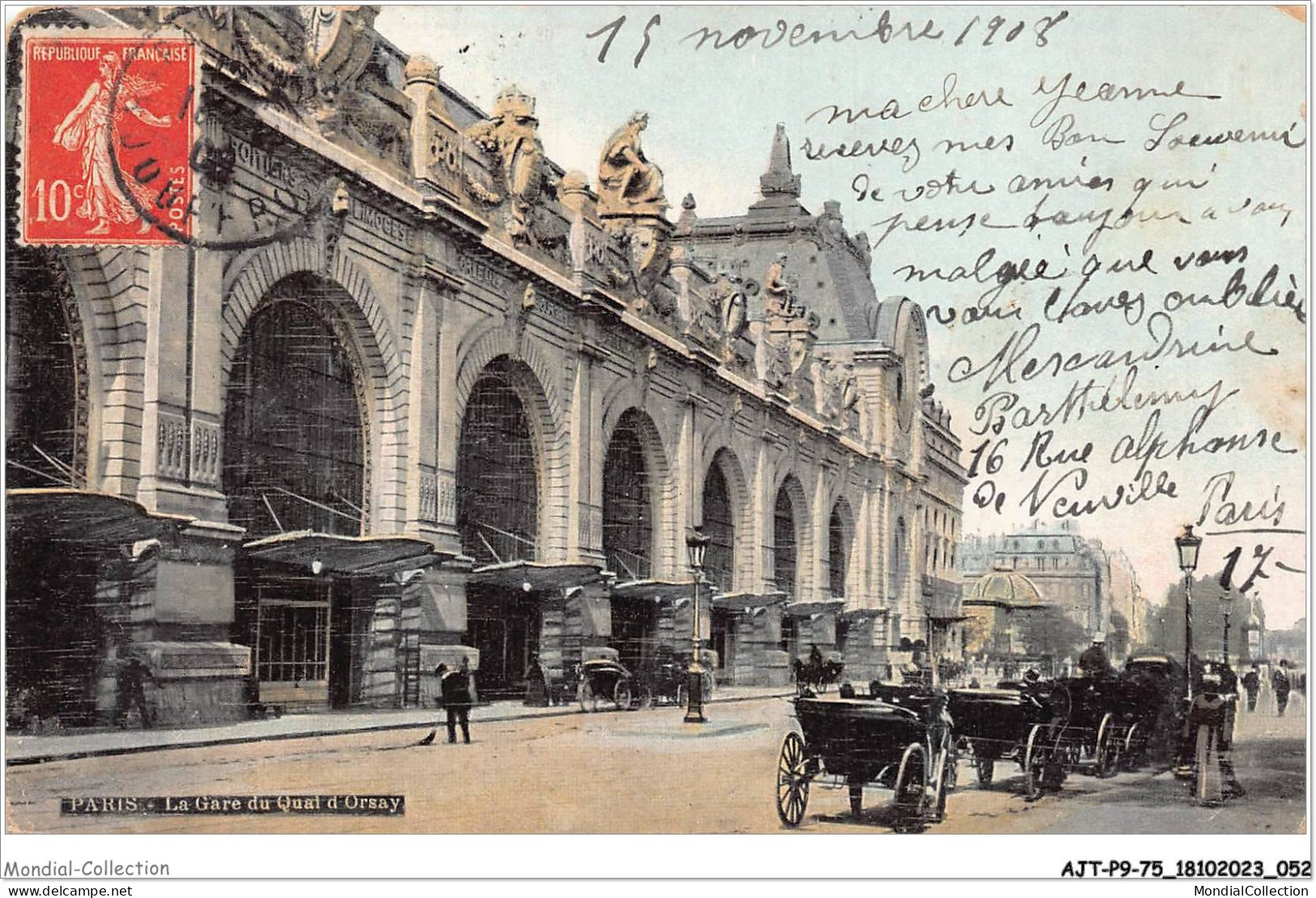 AJTP9-75-0947 - PARIS - La Gare Du Quai D'orsay - Métro Parisien, Gares