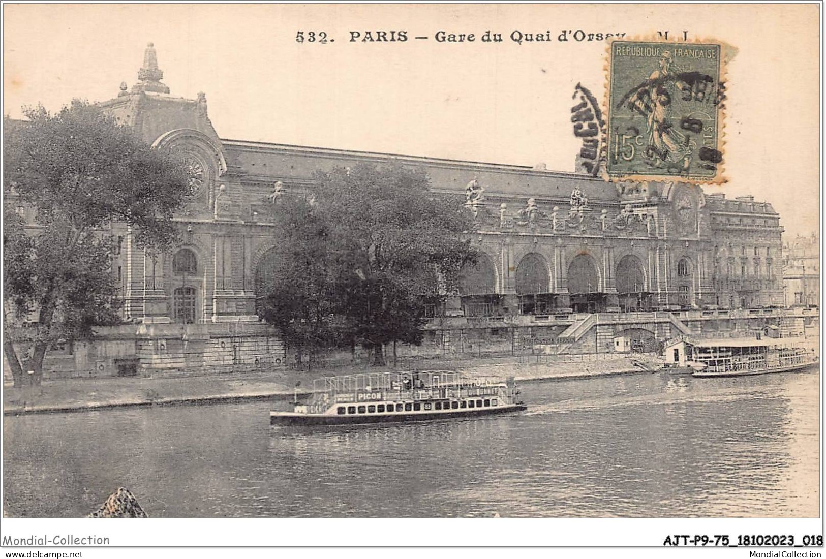 AJTP9-75-0930 - PARIS - La Gare Du Quai D'orsay - Stations, Underground