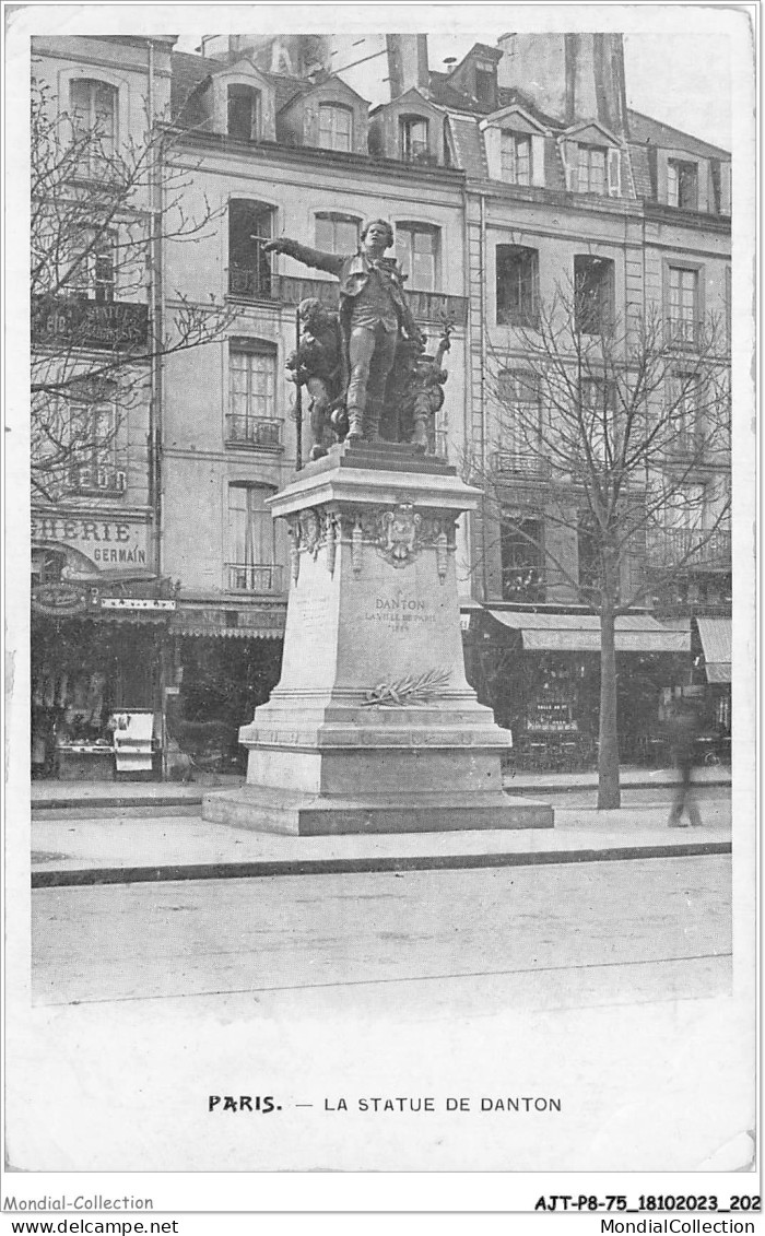 AJTP8-75-0920 - PARIS -  La Statue De Danton - Statuen