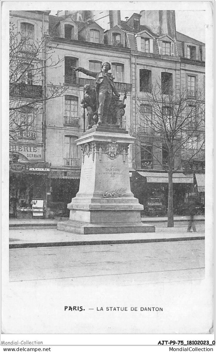 AJTP9-75-0921 - PARIS -  La Statue De Danton - Standbeelden