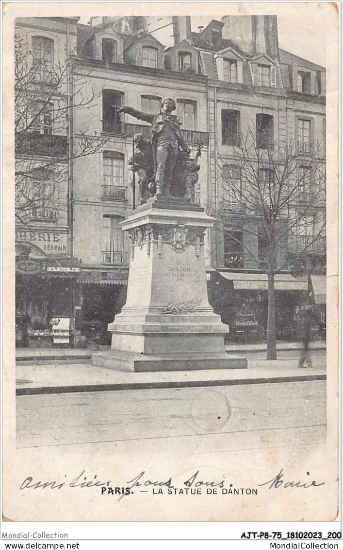 AJTP8-75-0919 - PARIS -  La Statue De Danton - Statuen